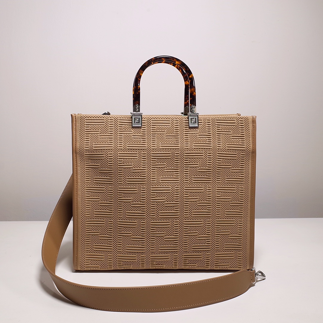 Fendi Sunshine Medium Shopper Bag In Beige(35-31-17cm)  8BH386 - PerfectKickZ