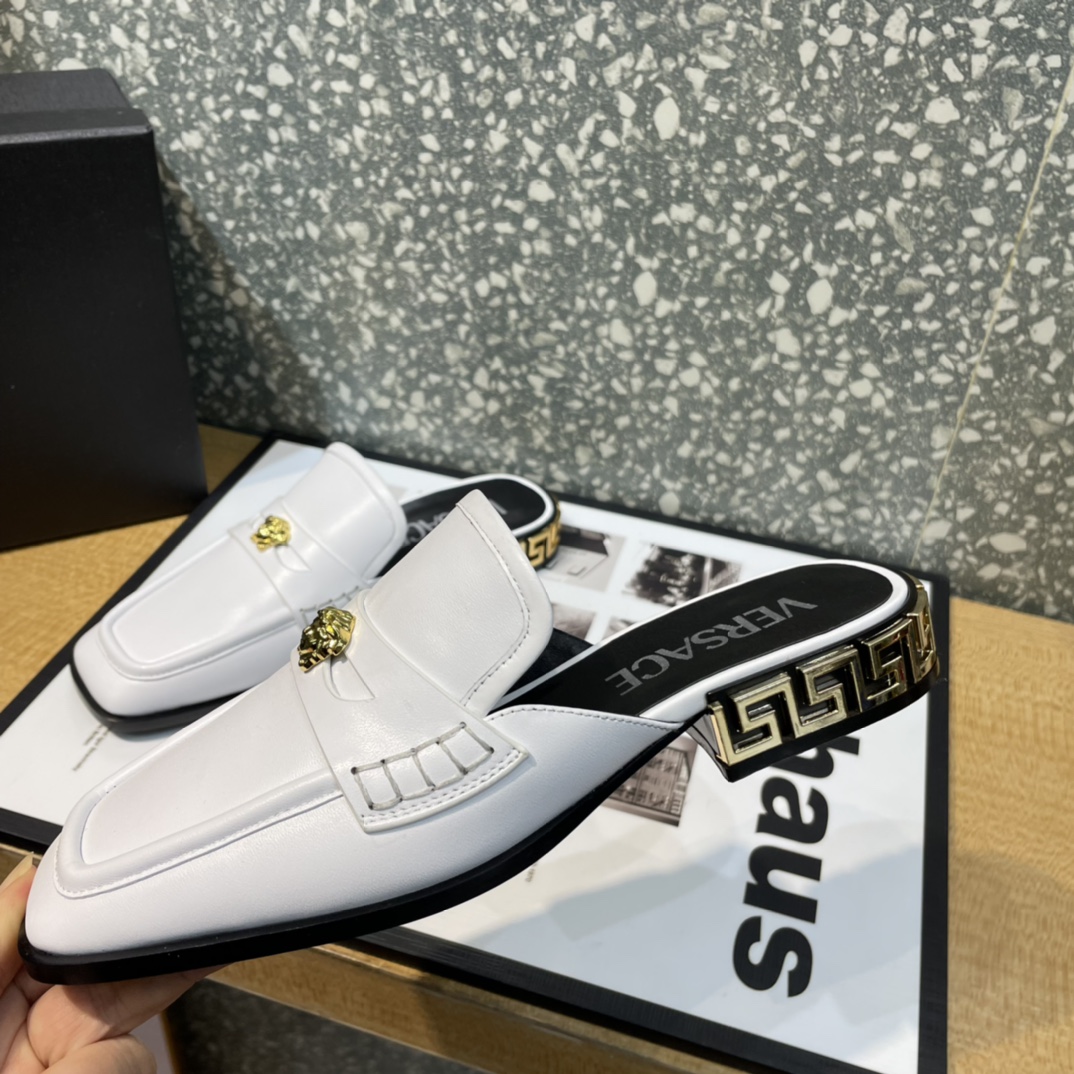 Versace La Medusa Loafer Mules - PerfectKickZ