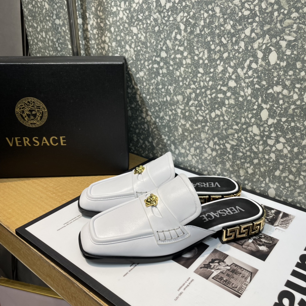 Versace La Medusa Loafer Mules - PerfectKickZ