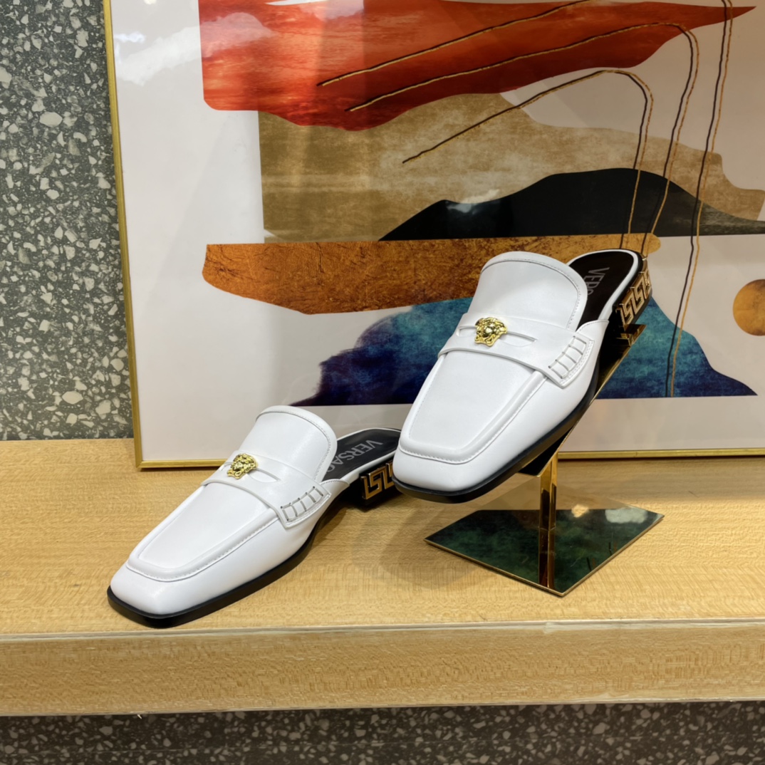 Versace La Medusa Loafer Mules - PerfectKickZ