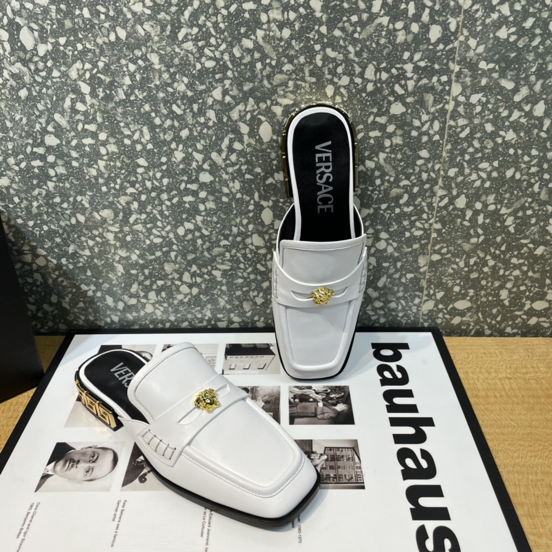 Versace La Medusa Loafer Mules - PerfectKickZ