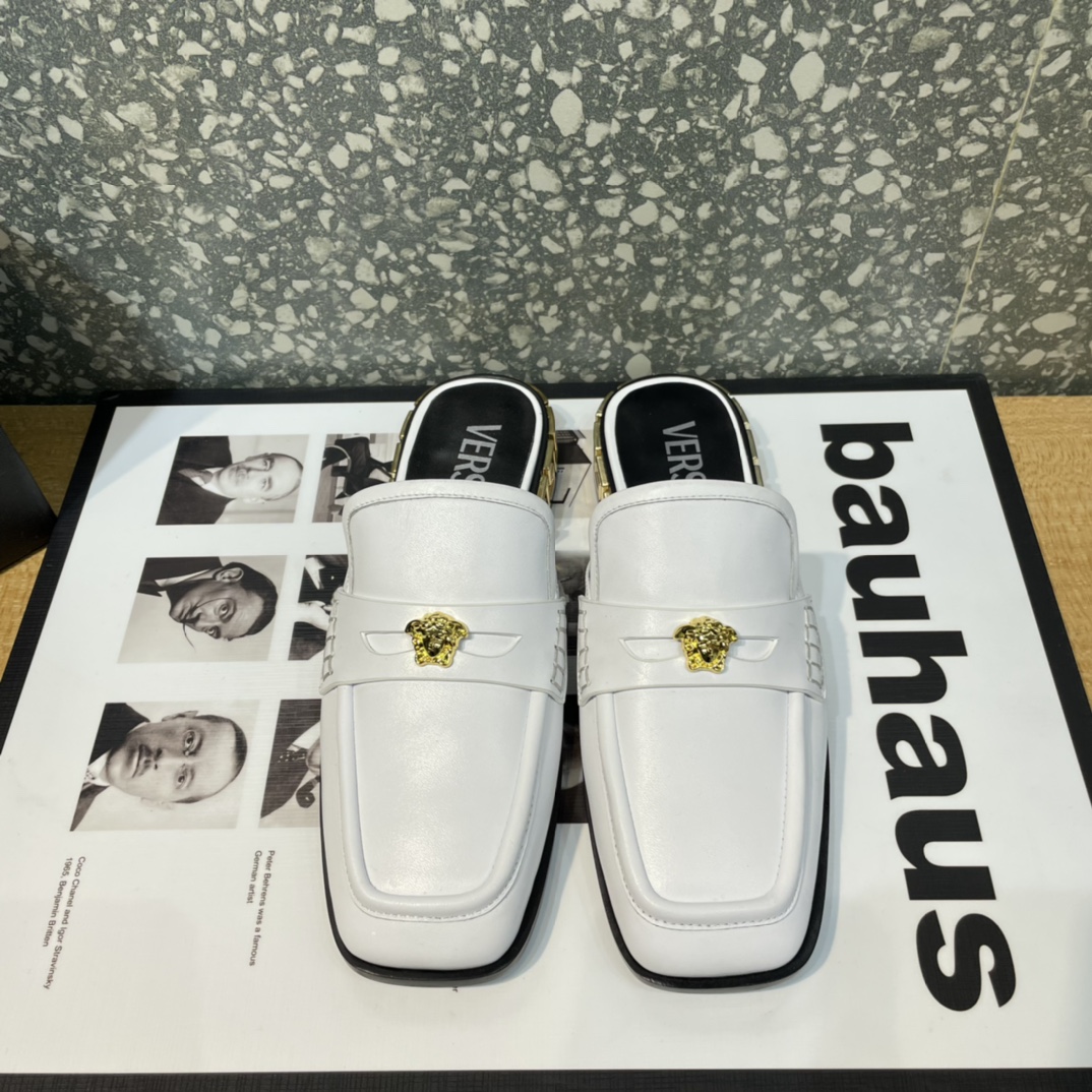 Versace La Medusa Loafer Mules - PerfectKickZ