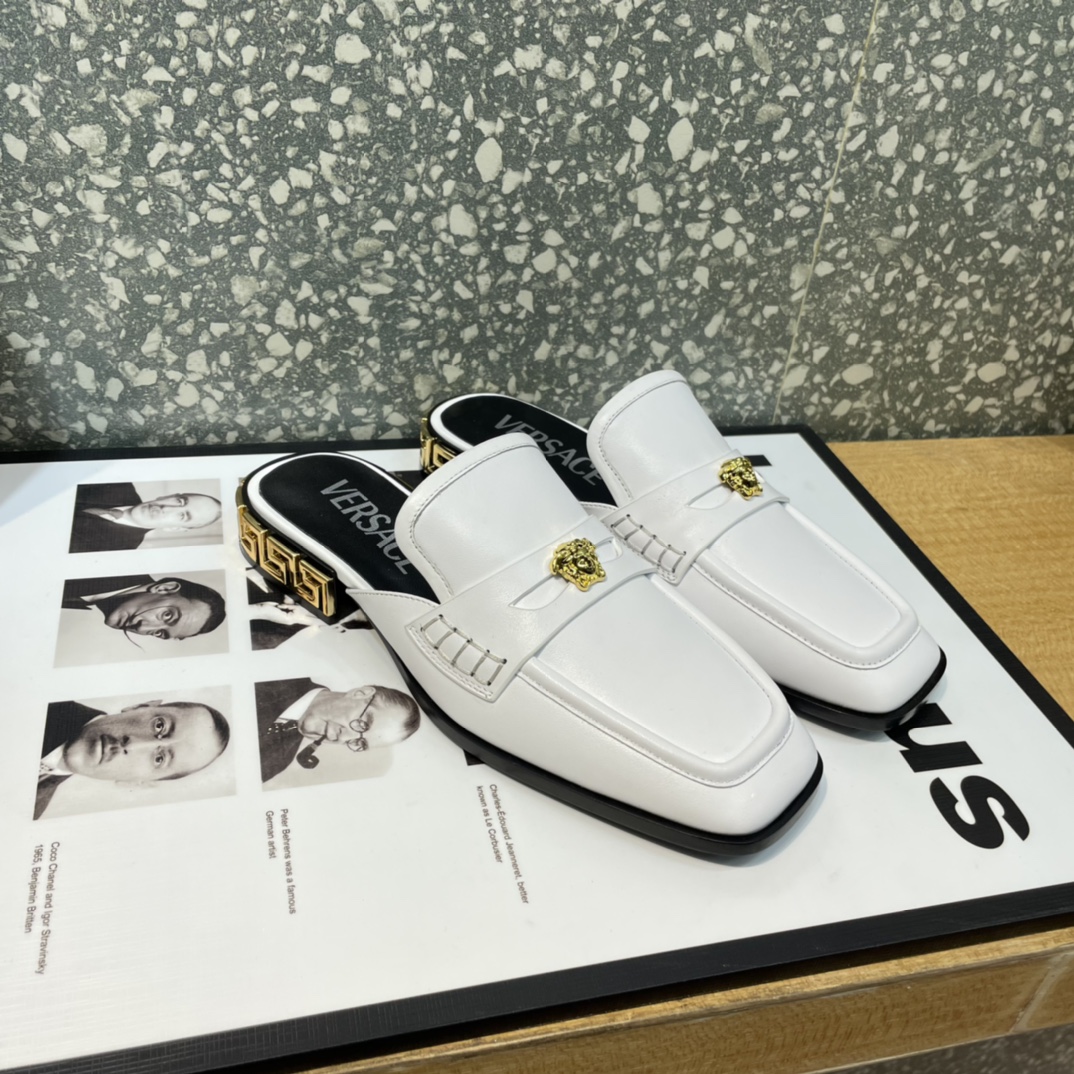 Versace La Medusa Loafer Mules - PerfectKickZ