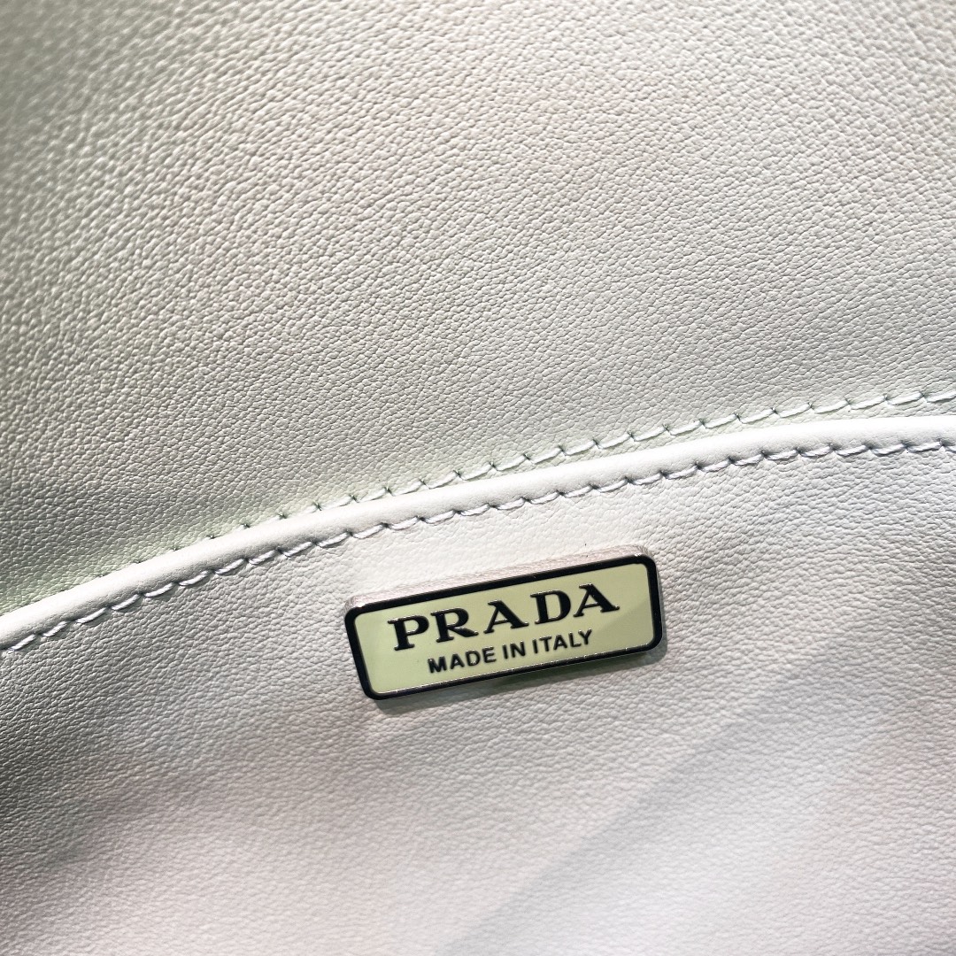 Prada Cleo Brushed Leather Shoulder Bag In Green(24-19-6cm)   1BD303 - PerfectKickZ