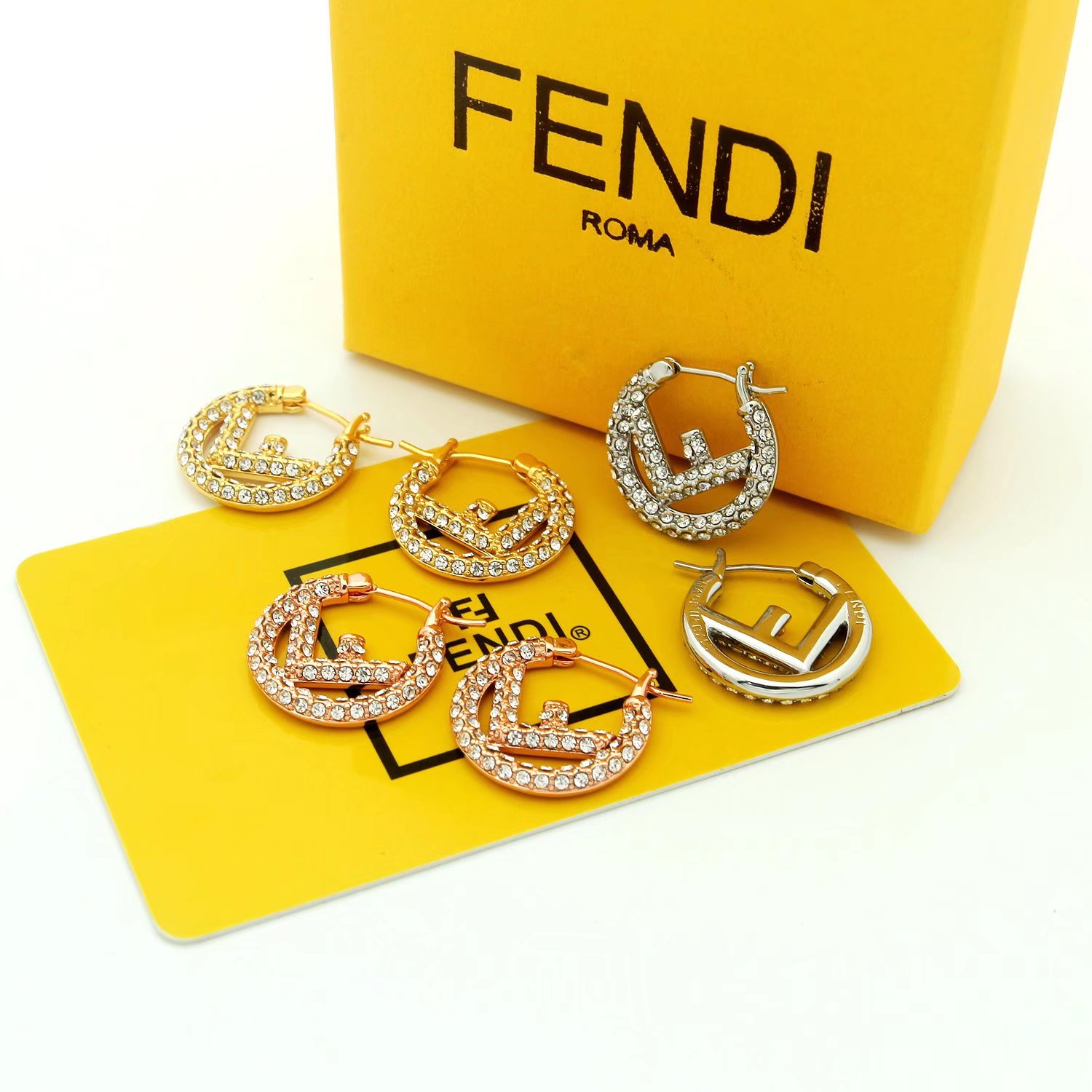 Fendi F Is Fendi Earrings - PerfectKickZ