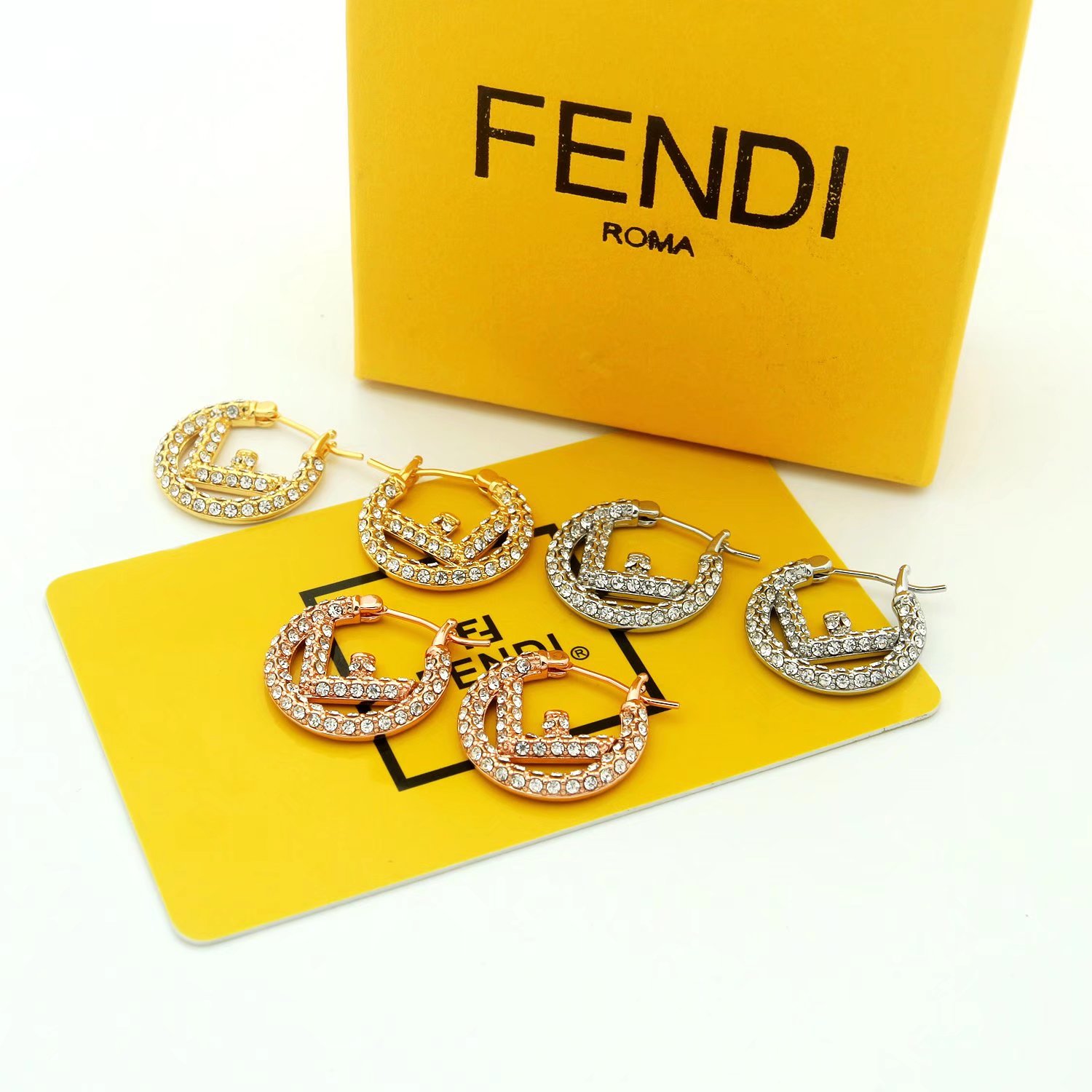 Fendi F Is Fendi Earrings - PerfectKickZ