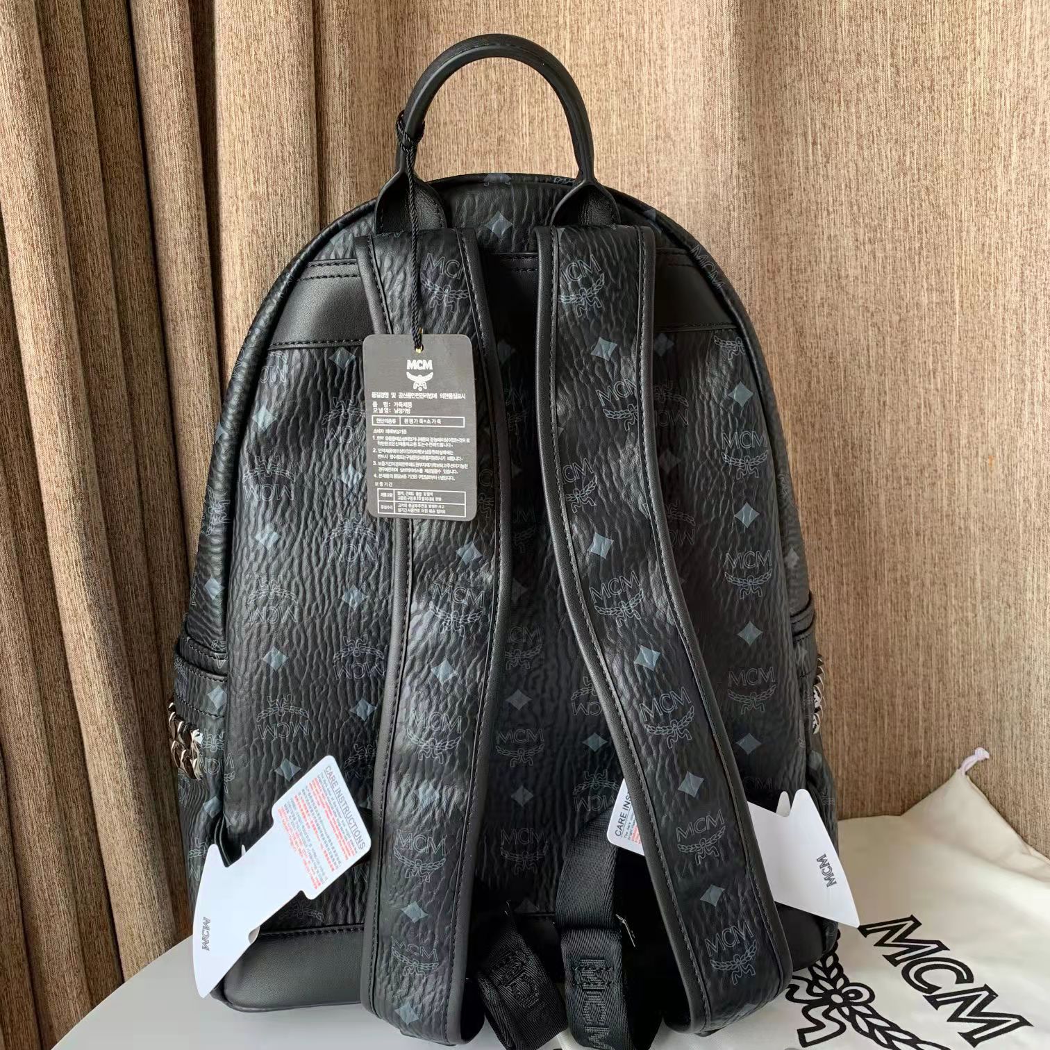 MCM Leather Black Backpack（41-33-15cm） - PerfectKickZ