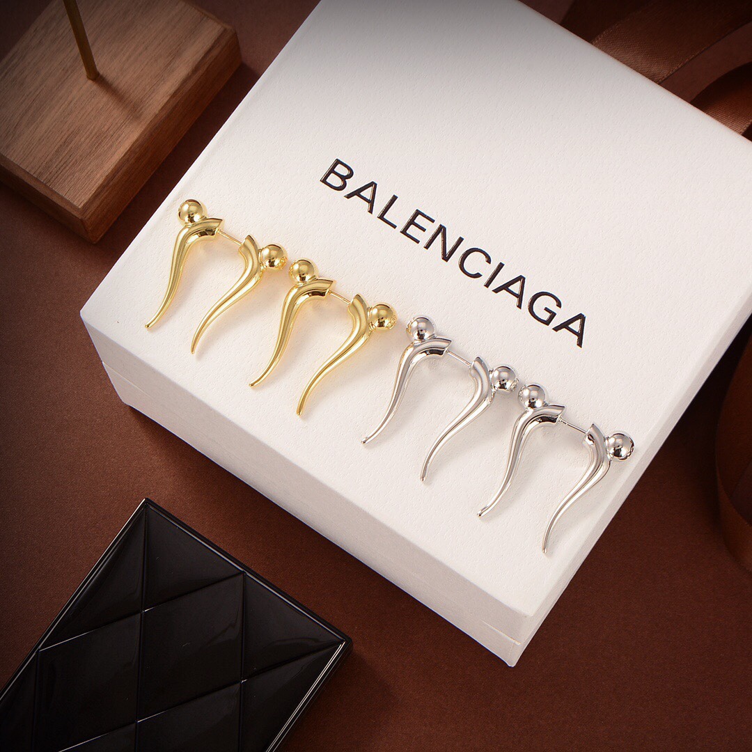 Balenciaga Force Double Horn Earrings  - PerfectKickZ