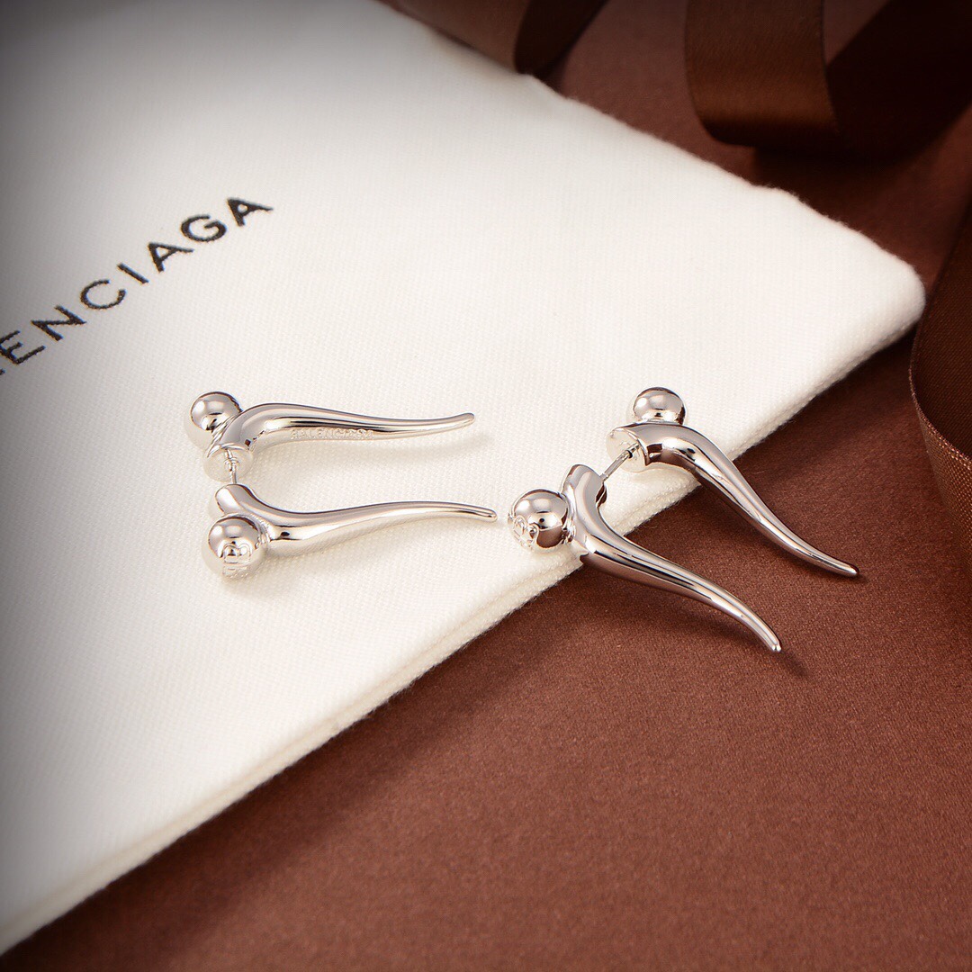 Balenciaga Force Double Horn Earrings  - PerfectKickZ