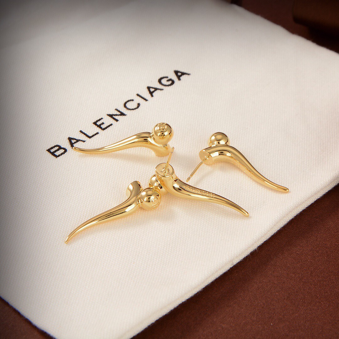 Balenciaga Force Double Horn Earrings  - PerfectKickZ