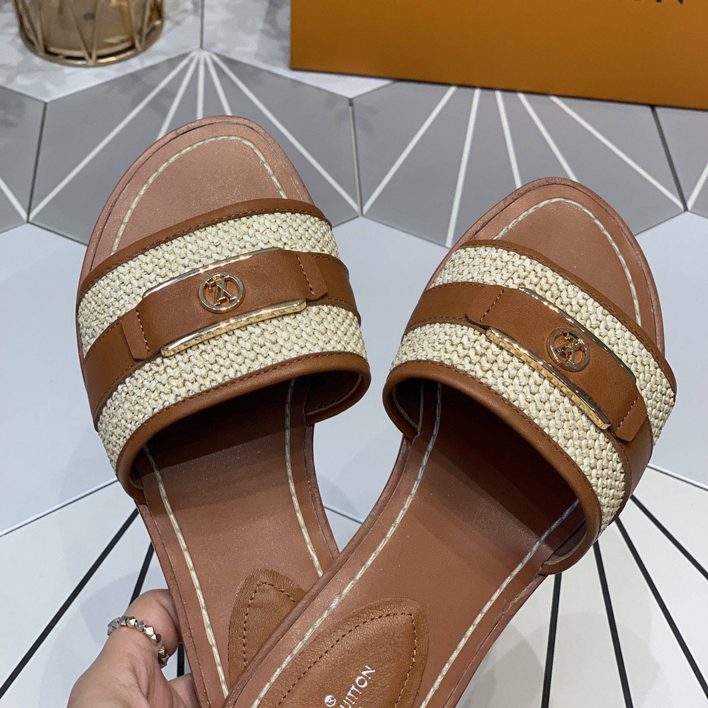 Louis Vuitton Lock It Flat Mule   1AA1A6 - PerfectKickZ