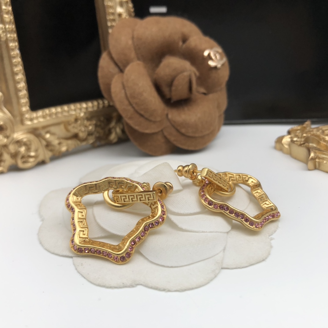 Versace La Medusa Curve Earrings - PerfectKickZ