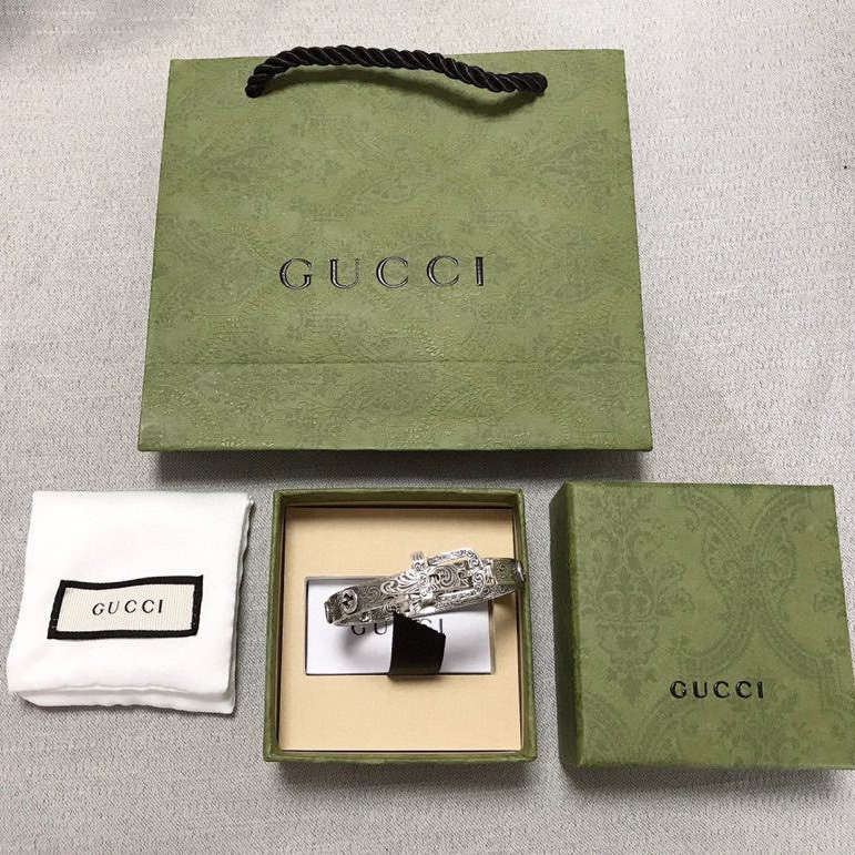 Gucci Silver Bracelet With Interlocking G - PerfectKickZ