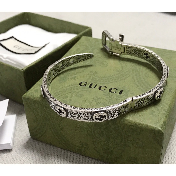 Gucci Silver Bracelet With Interlocking G - 