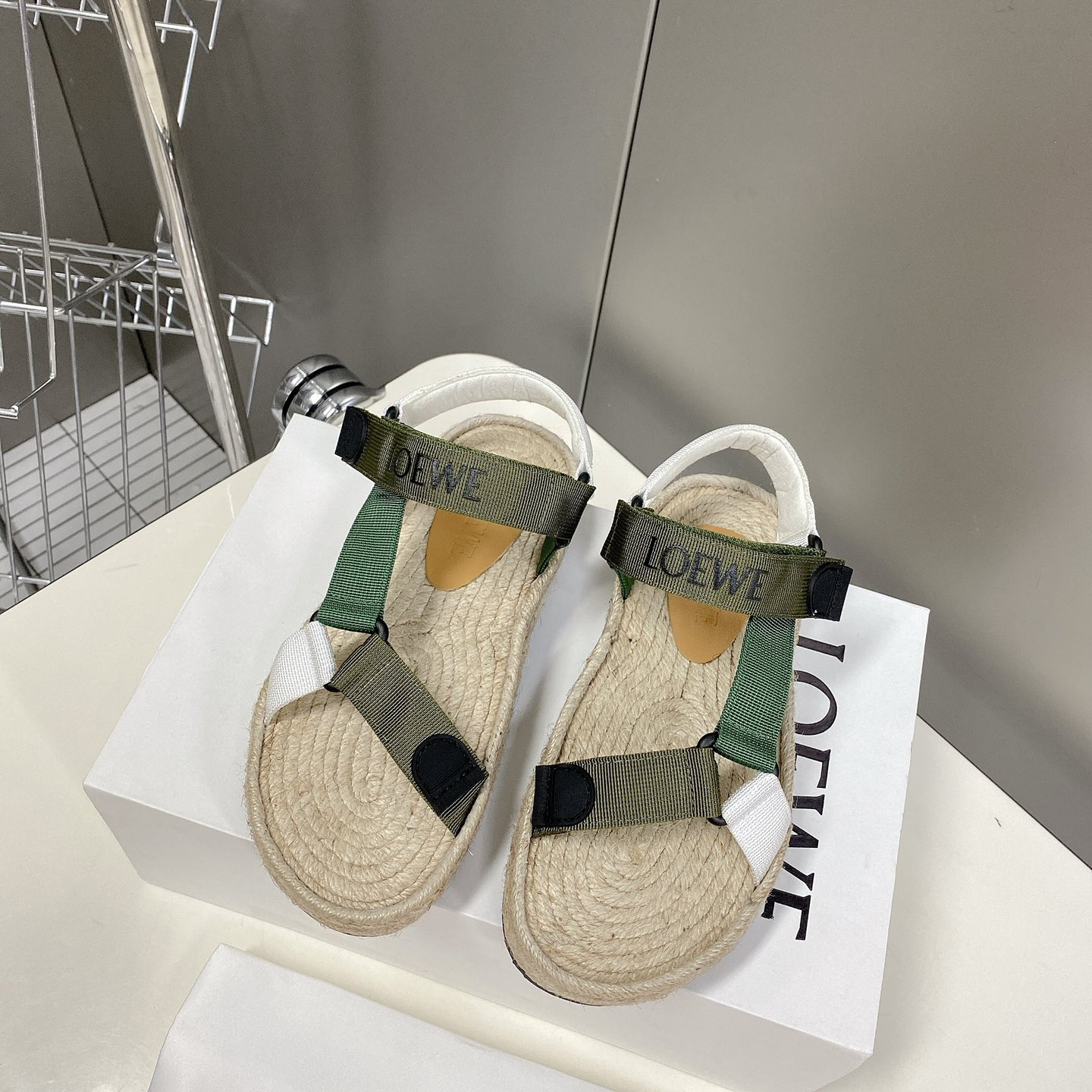 Loewe Strappy Espadrille In Nylon - PerfectKickZ