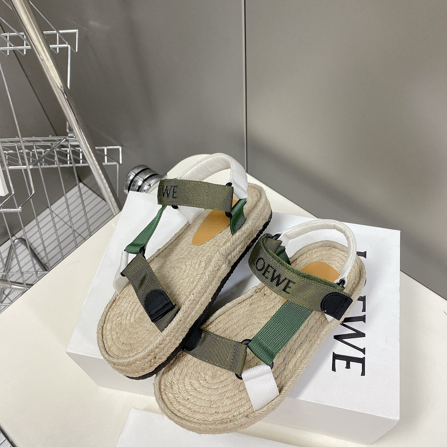 Loewe Strappy Espadrille In Nylon - PerfectKickZ