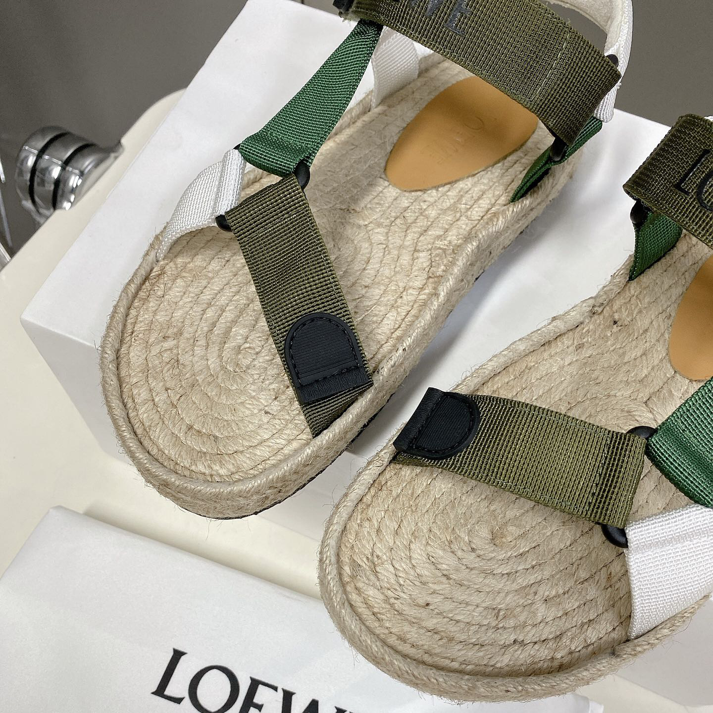 Loewe Strappy Espadrille In Nylon - 