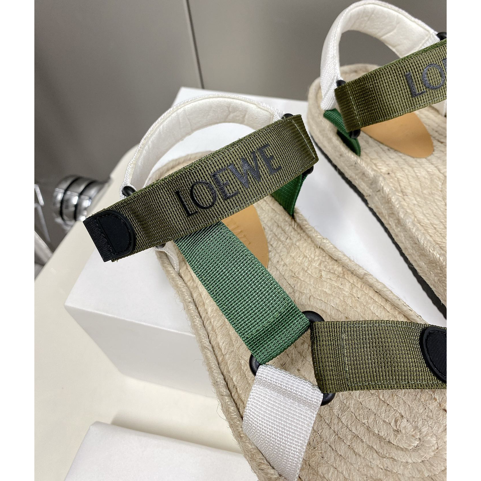 Loewe Strappy Espadrille In Nylon - 
