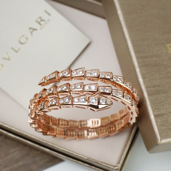 Bvlgari Serpenti Viper Two-Coil 18 Kt Rose Gold Bracelet - PerfectKickZ