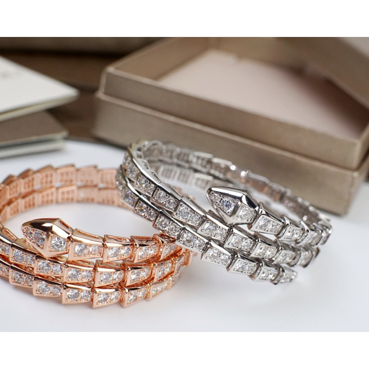 Bvlgari Serpenti Viper Two-Coil 18 Kt Rose Gold Bracelet - PerfectKickZ