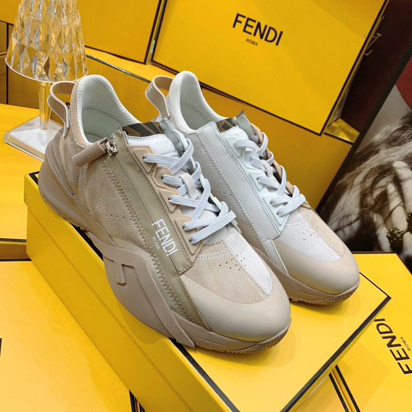 Fendi Flow Beige Suede Low-Tops Sneakers - PerfectKickZ