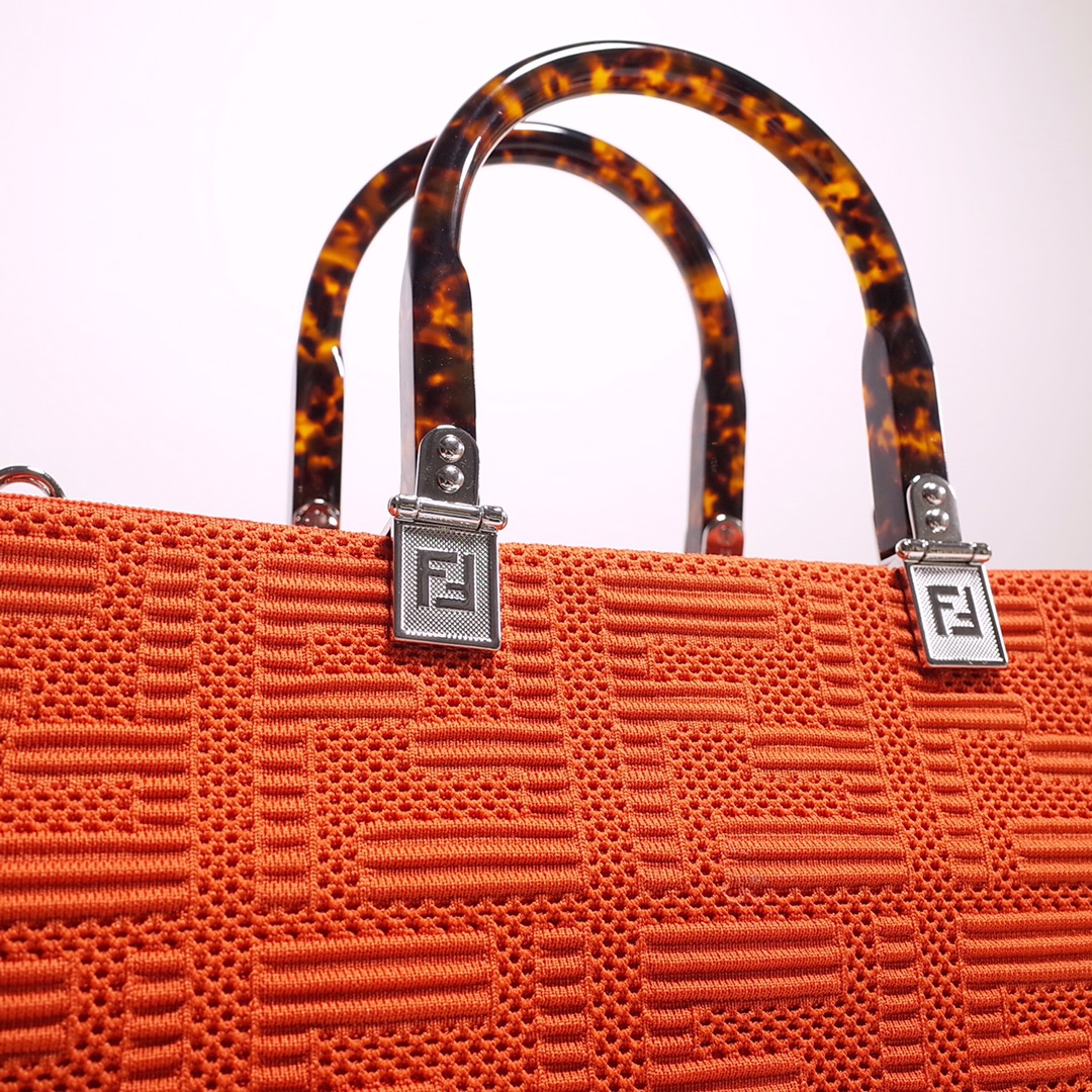 Fendi Sunshine Medium Shopper Bag In Red (35-31-17cm)  8BH386 - PerfectKickZ