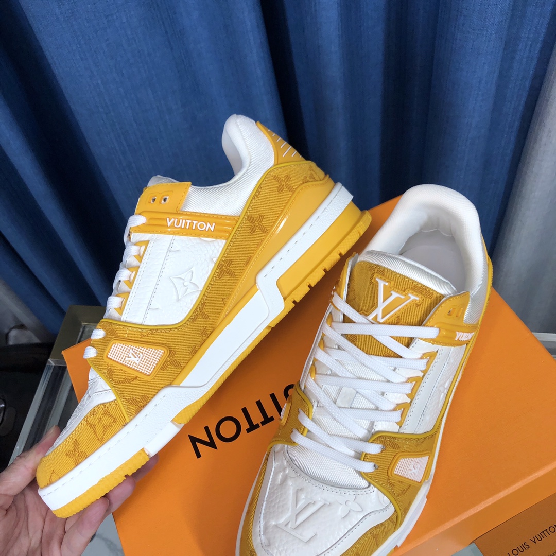 Louis Vuitton LV  Trainer Sneaker(upon uk size) - PerfectKickZ