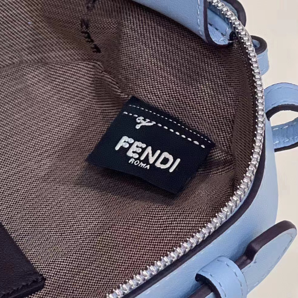Fendi O’Lock Mini Camera Case Light Blue Leather Mini Bag(21-8-13CM) - PerfectKickZ