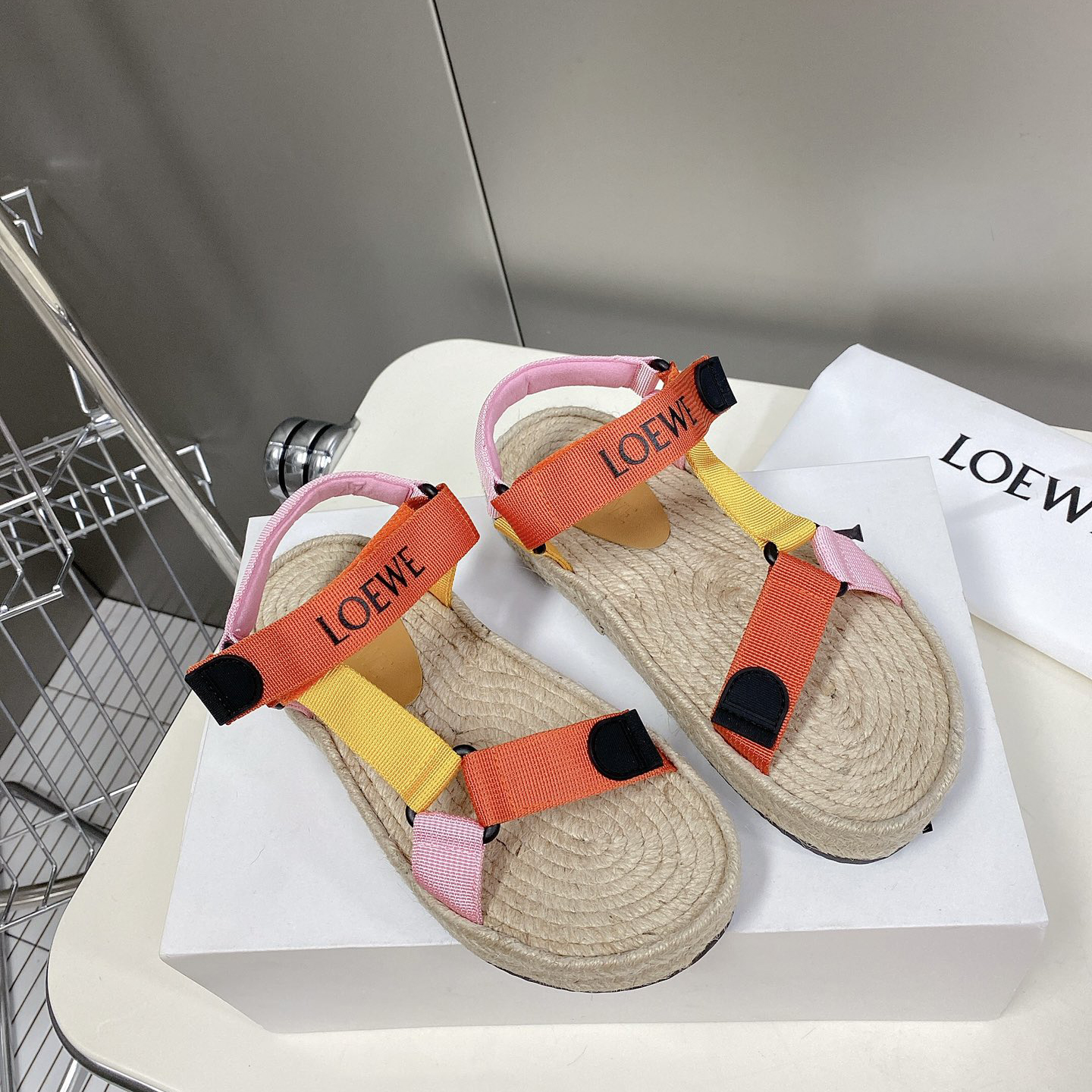 Loewe Strappy Espadrille In Nylon - PerfectKickZ