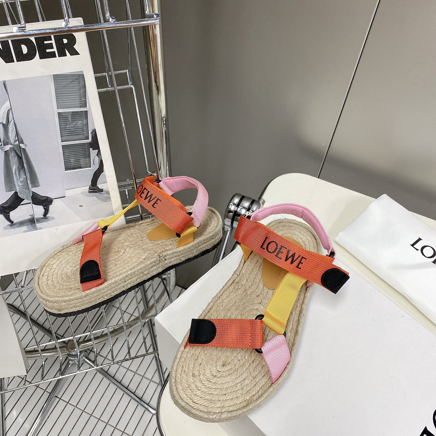 Loewe Strappy Espadrille In Nylon - PerfectKickZ