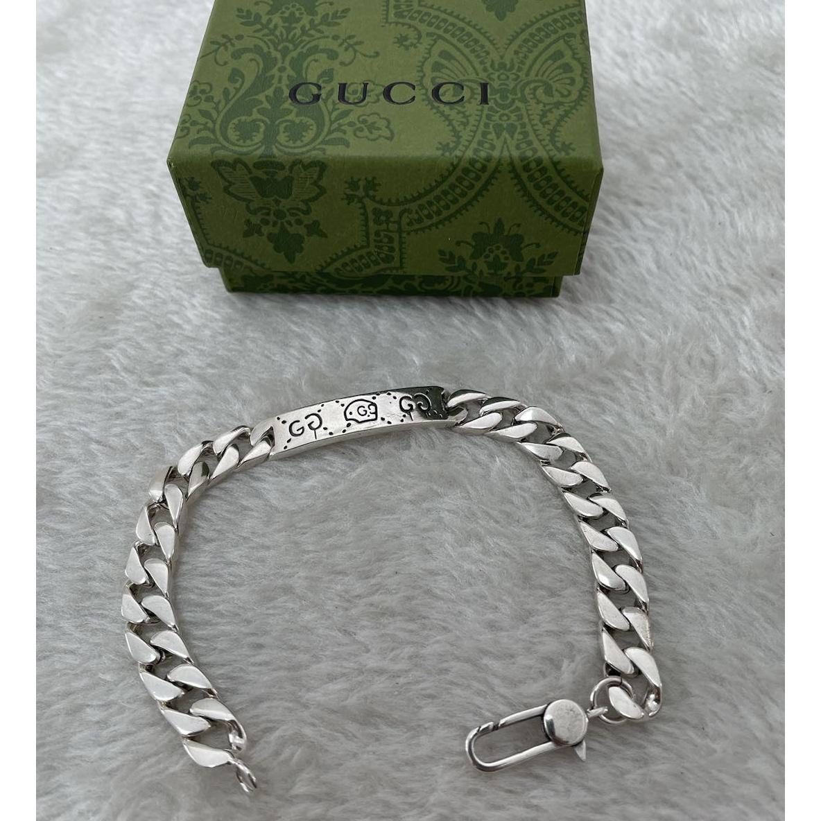 Gucci Ghost Chain Bracelet In Silver - PerfectKickZ