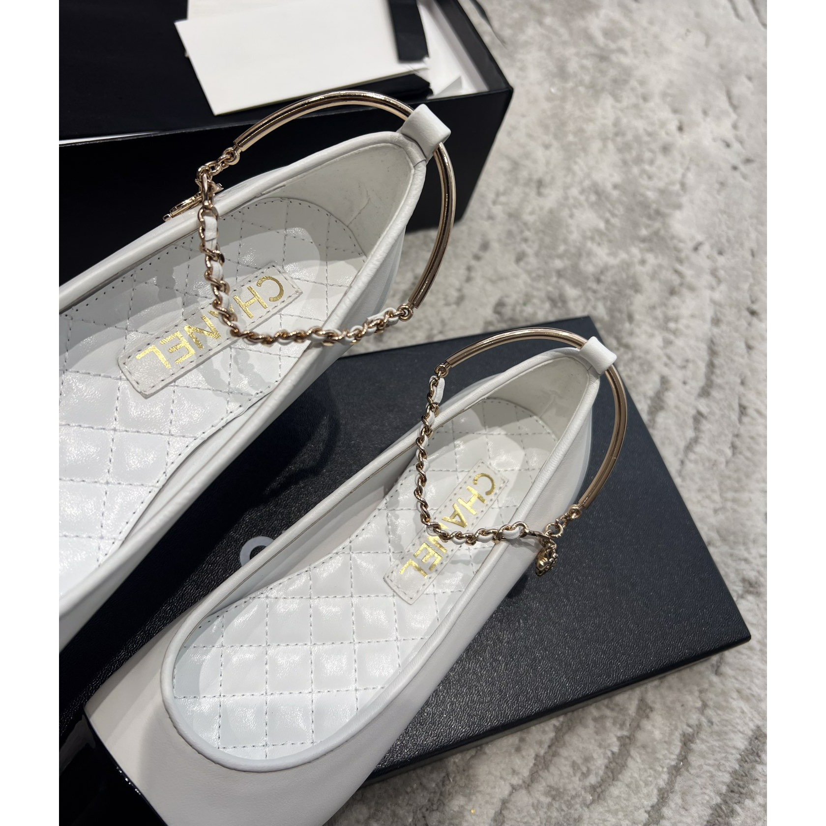 Dior Lambskin & Patent Calfskin Black Ballerinas - PerfectKickZ