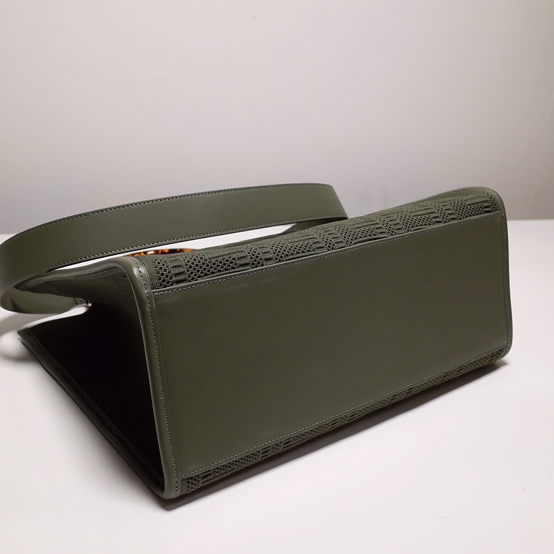 Fendi Sunshine Medium Shopper Bag In Green(35-31-17cm)  8BH386 - PerfectKickZ
