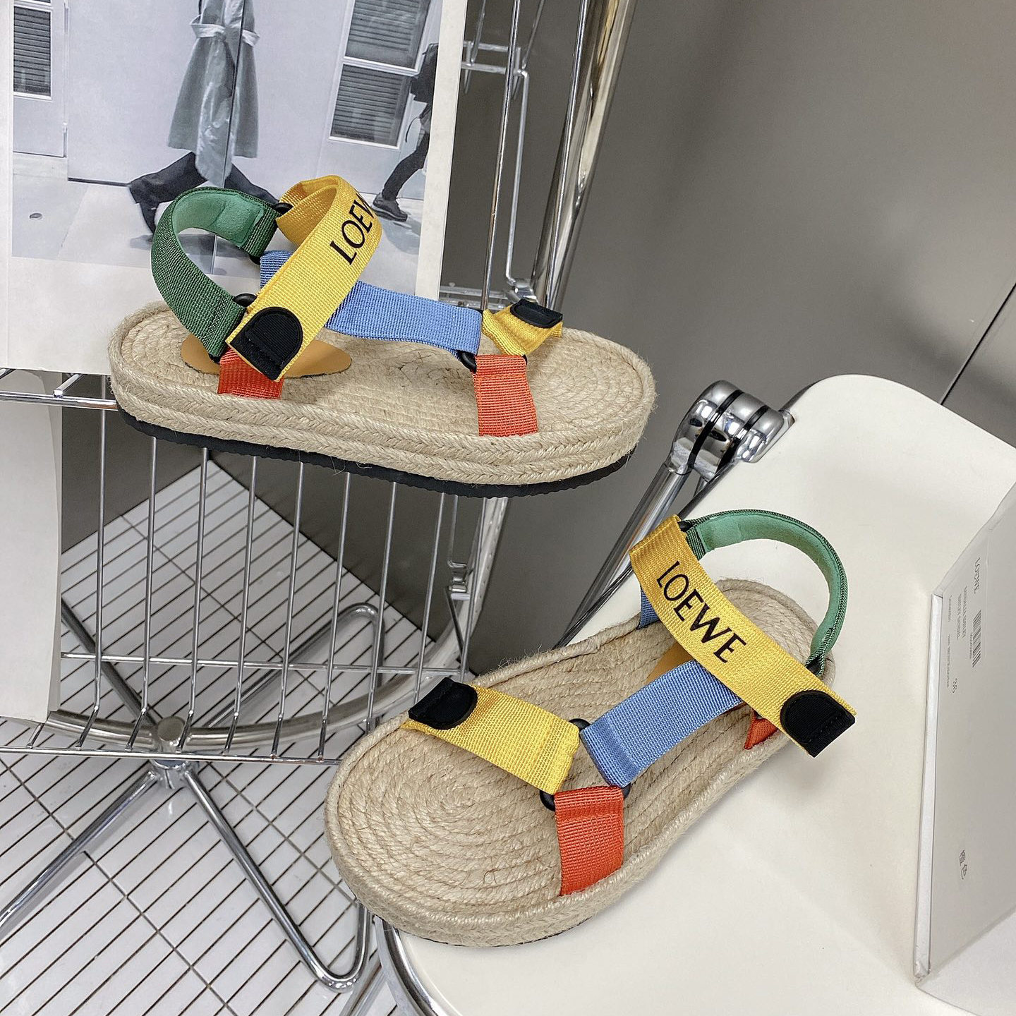 Loewe Strappy Espadrille In Nylon - PerfectKickZ
