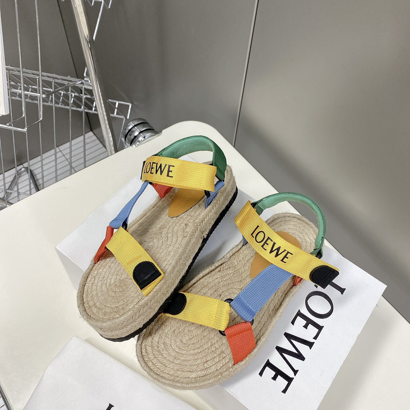 Loewe Strappy Espadrille In Nylon - PerfectKickZ