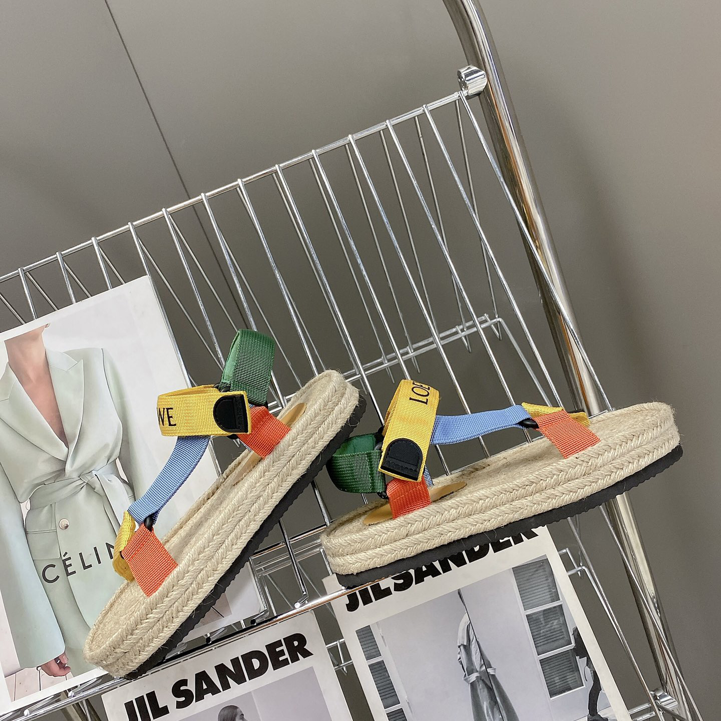 Loewe Strappy Espadrille In Nylon - PerfectKickZ