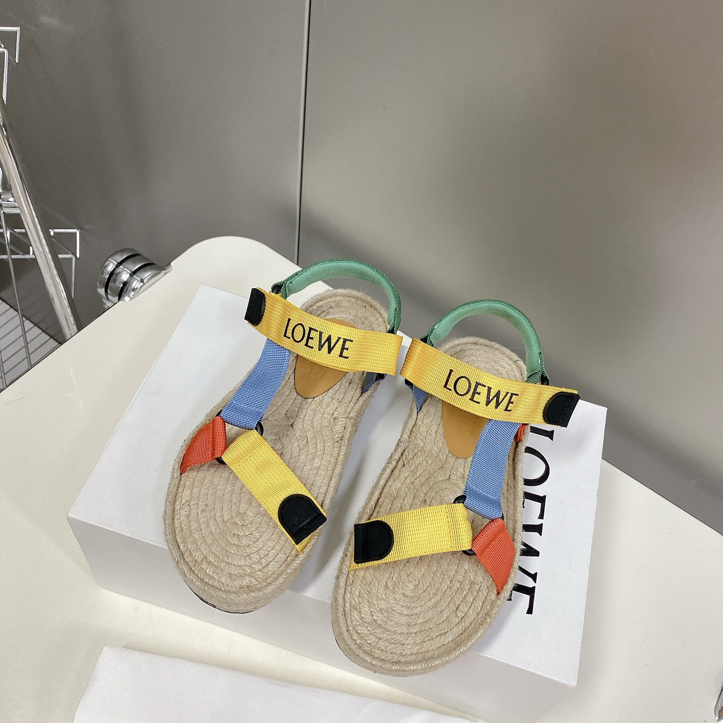 Loewe Strappy Espadrille In Nylon - PerfectKickZ