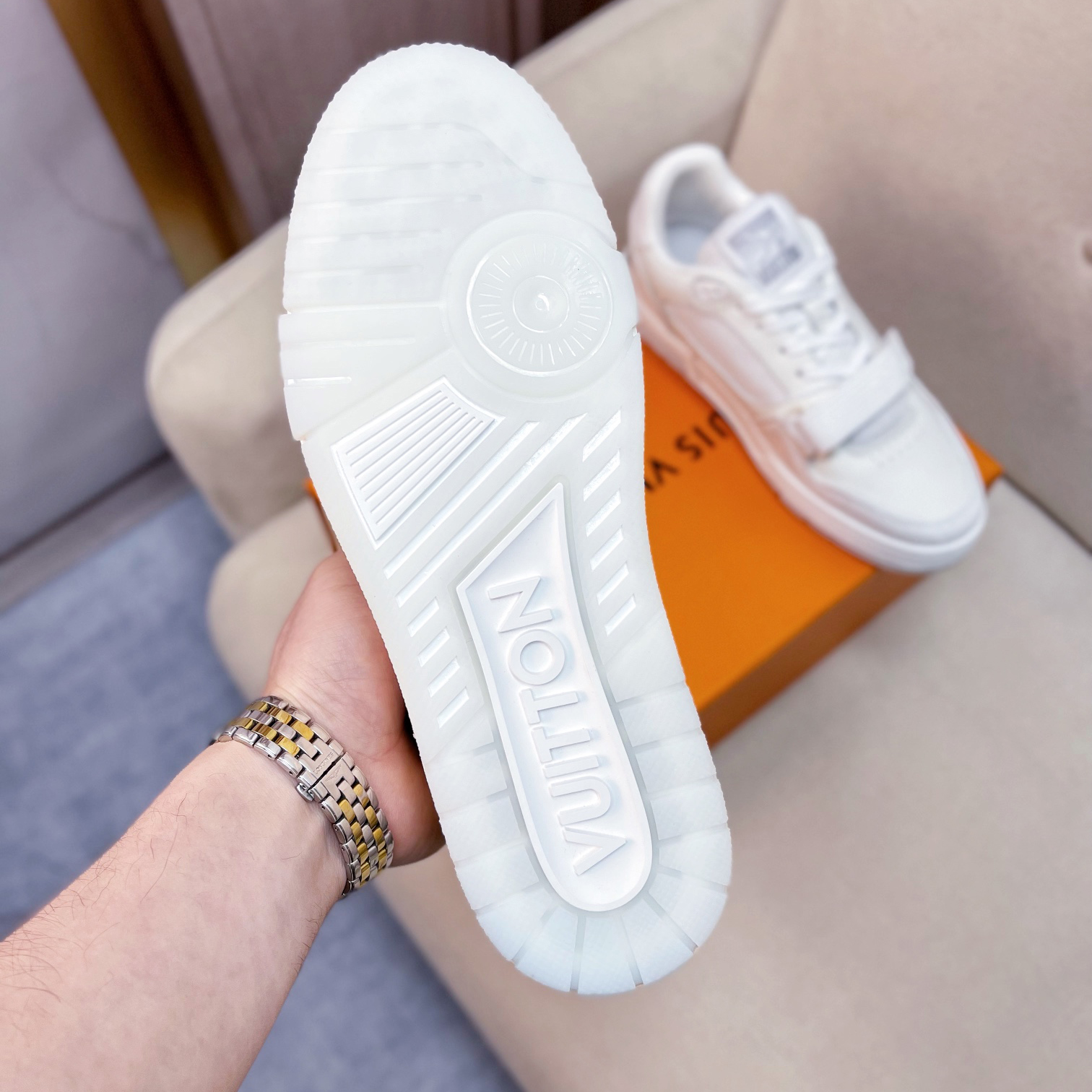 Louis Vuitton Trainer Sneaker(Upon UK Size) - 
