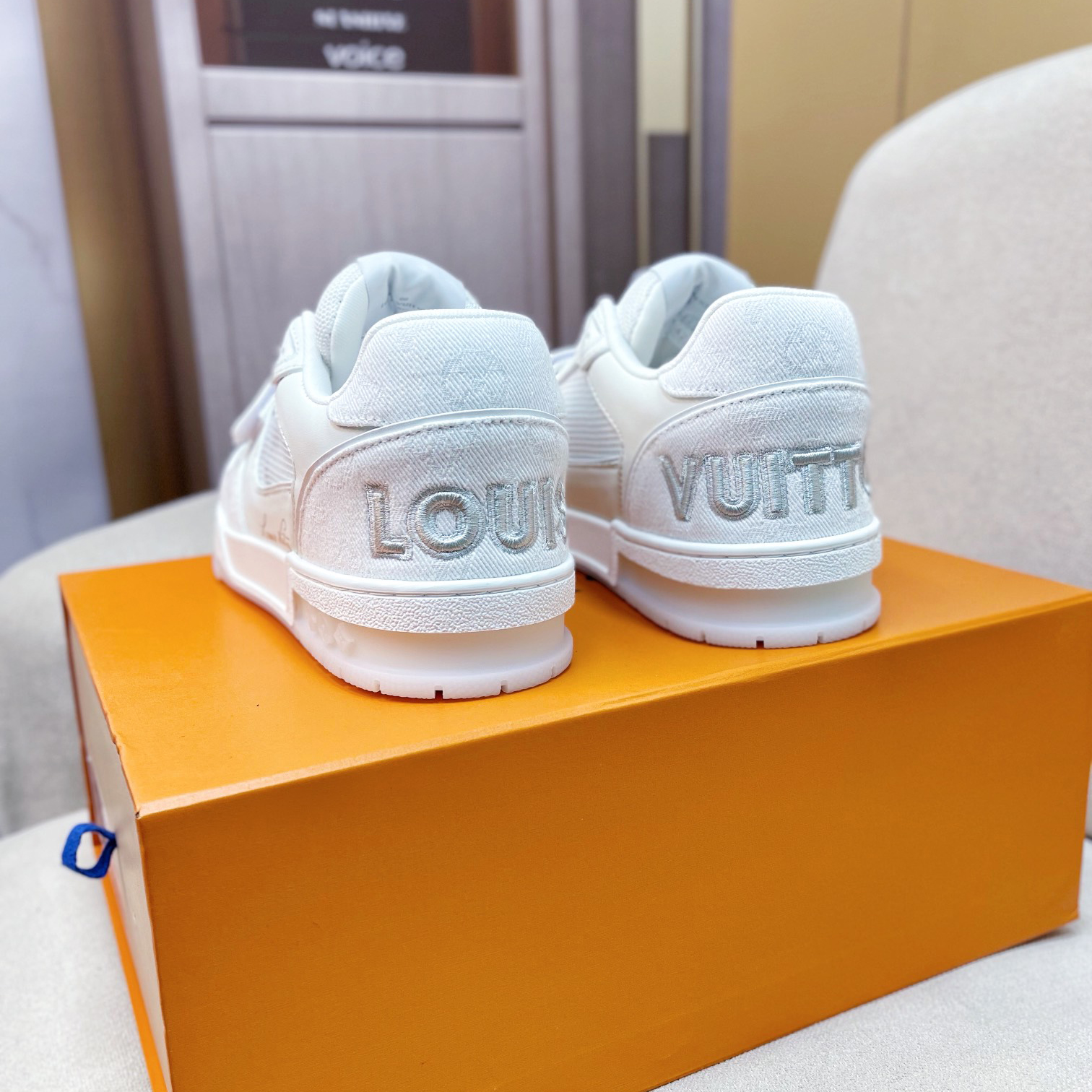 Louis Vuitton Trainer Sneaker(Upon UK Size) - 