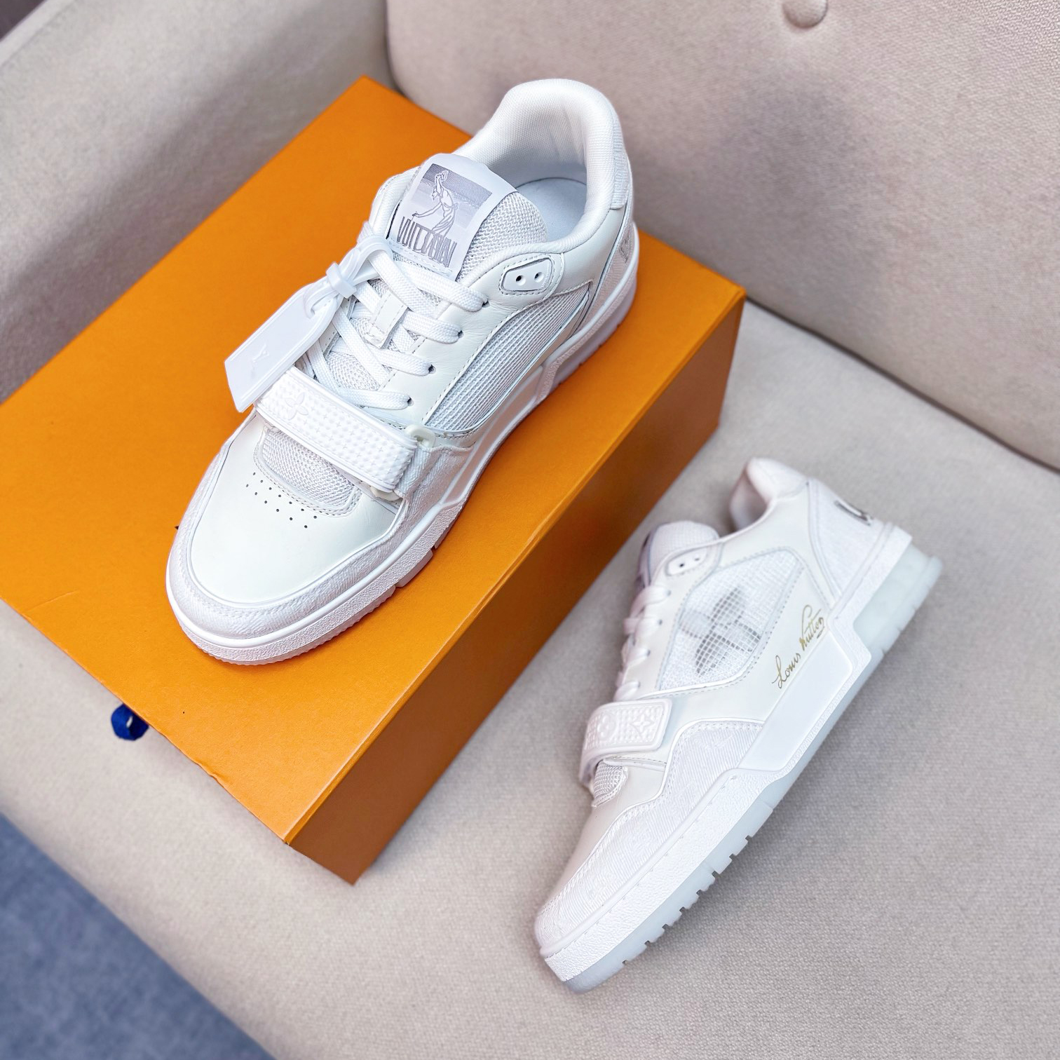 Louis Vuitton Trainer Sneaker(Upon UK Size) - 