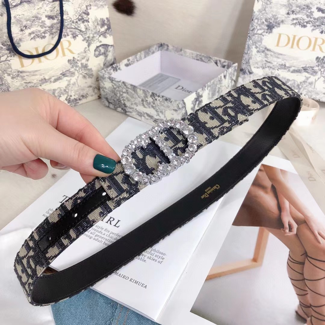Dior Leather Belt With 'CD' Buckle - PerfectKickZ