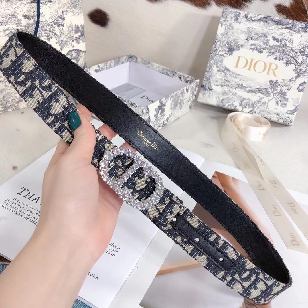 Dior Leather Belt With 'CD' Buckle - PerfectKickZ