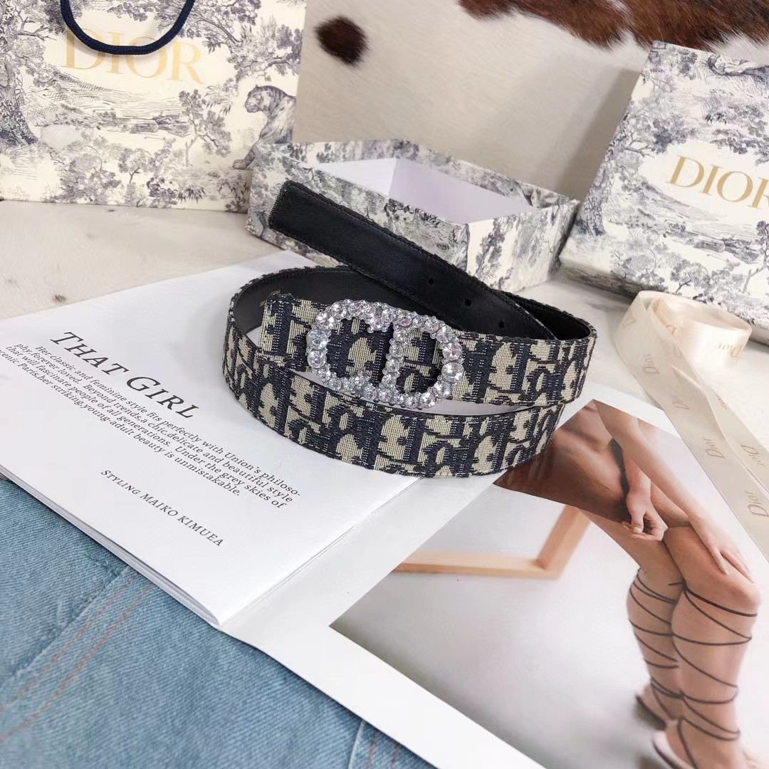 Dior Leather Belt With 'CD' Buckle - PerfectKickZ