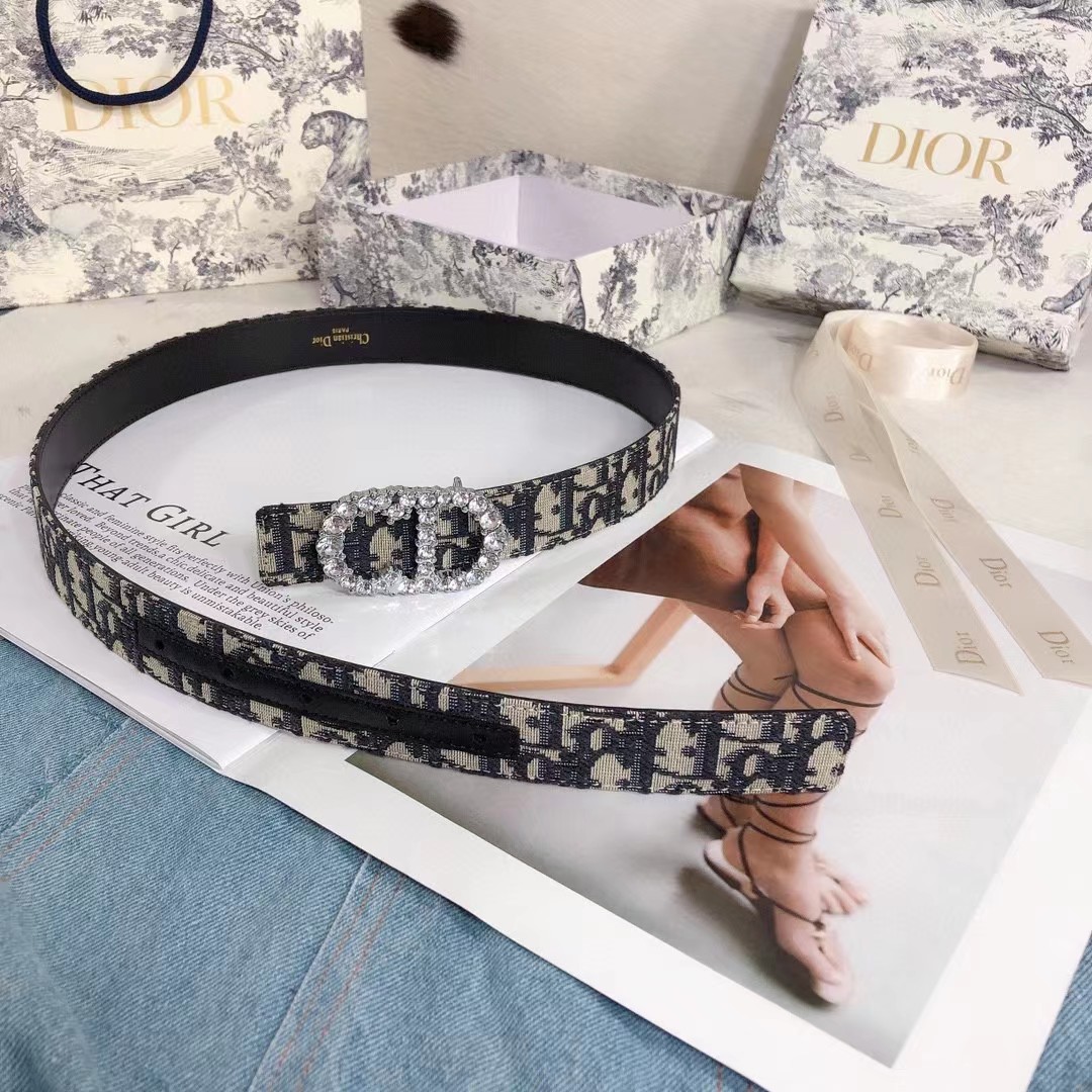 Dior Leather Belt With 'CD' Buckle - PerfectKickZ