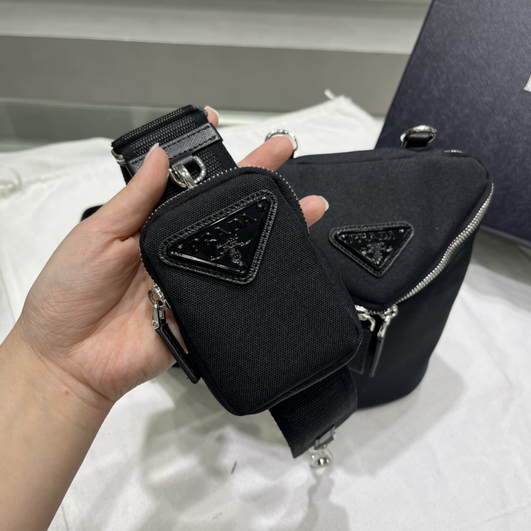 Prada Re-Nylon And Leather Shoulder Bag - 