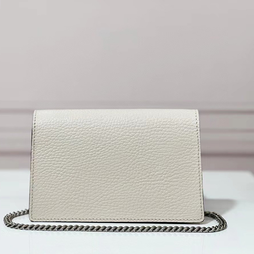 Gucci Dionysus Supermini Ivory Leather Shoulder Bag(16.5-10-4.5CM) - 