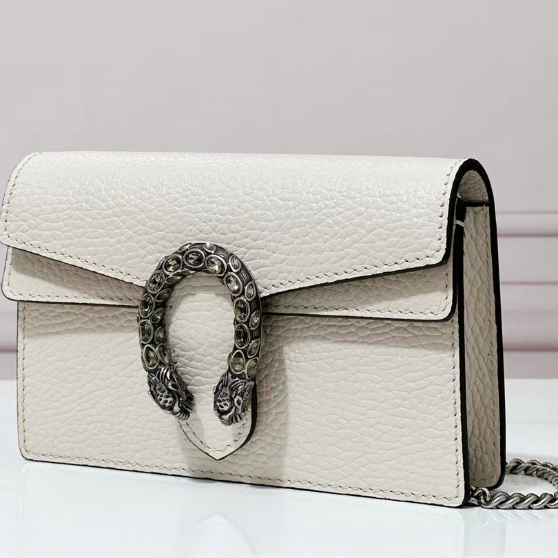 Gucci Dionysus Supermini Ivory Leather Shoulder Bag(16.5-10-4.5CM) - 
