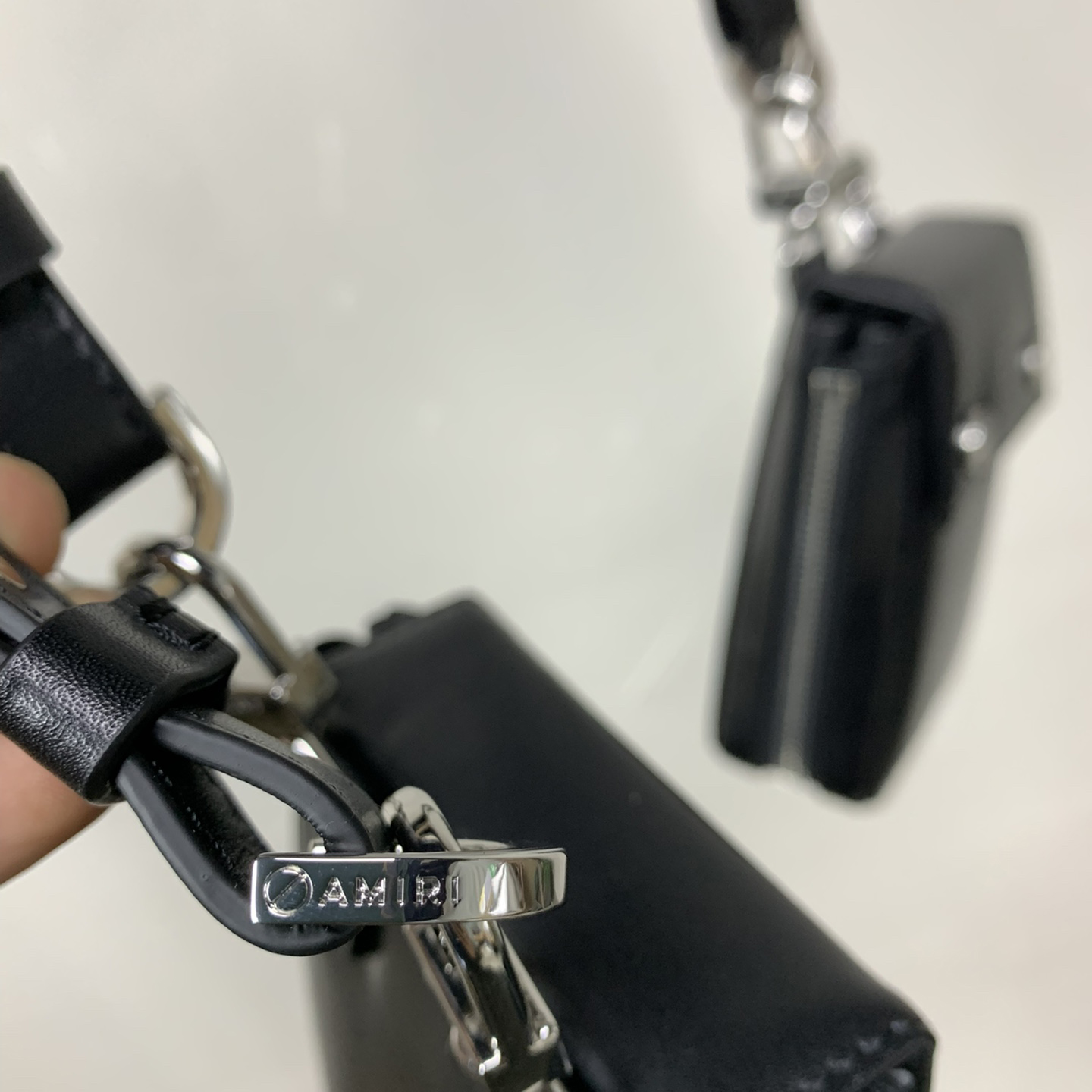Amiri Black Leather Harness Bag - PerfectKickZ