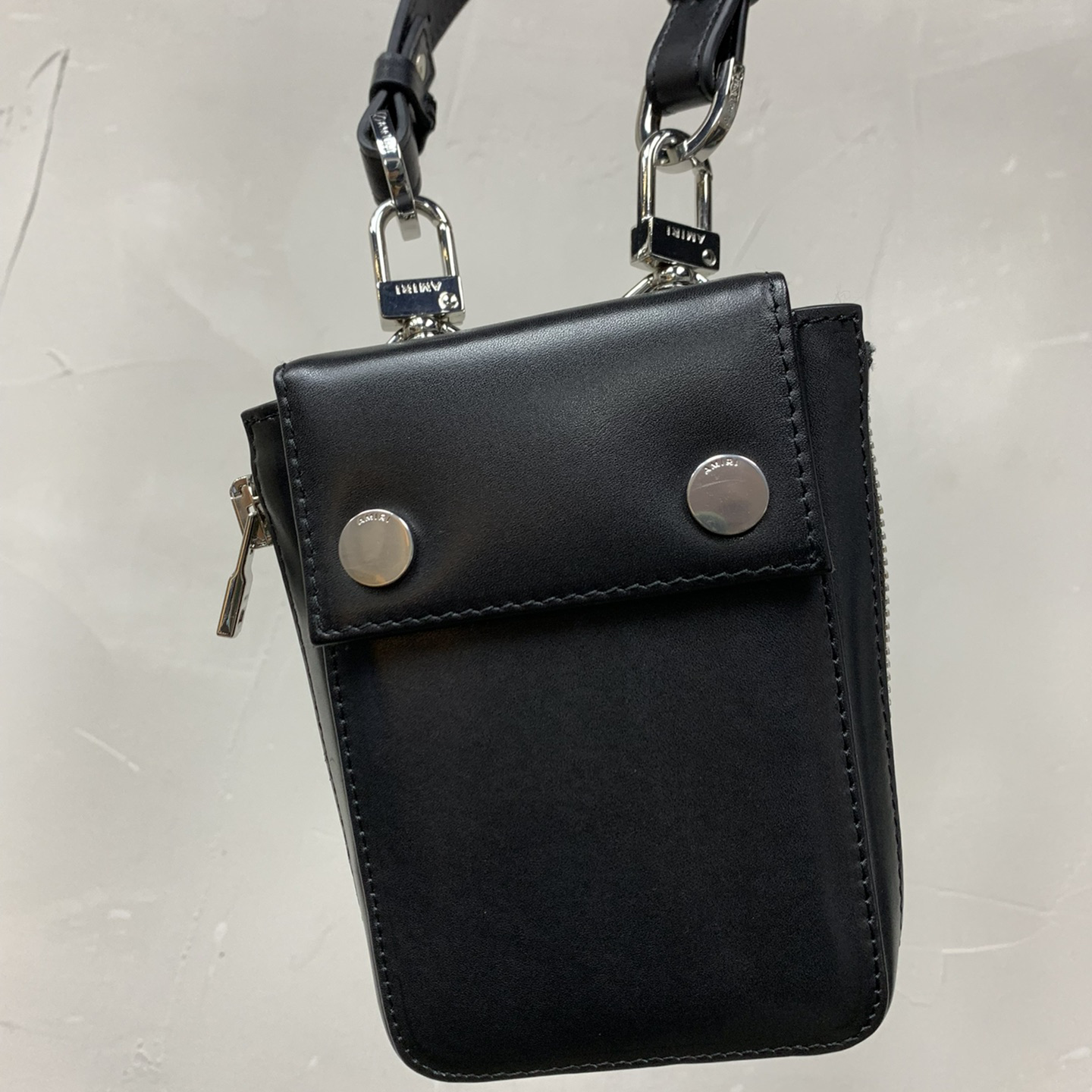 Amiri Black Leather Harness Bag - PerfectKickZ