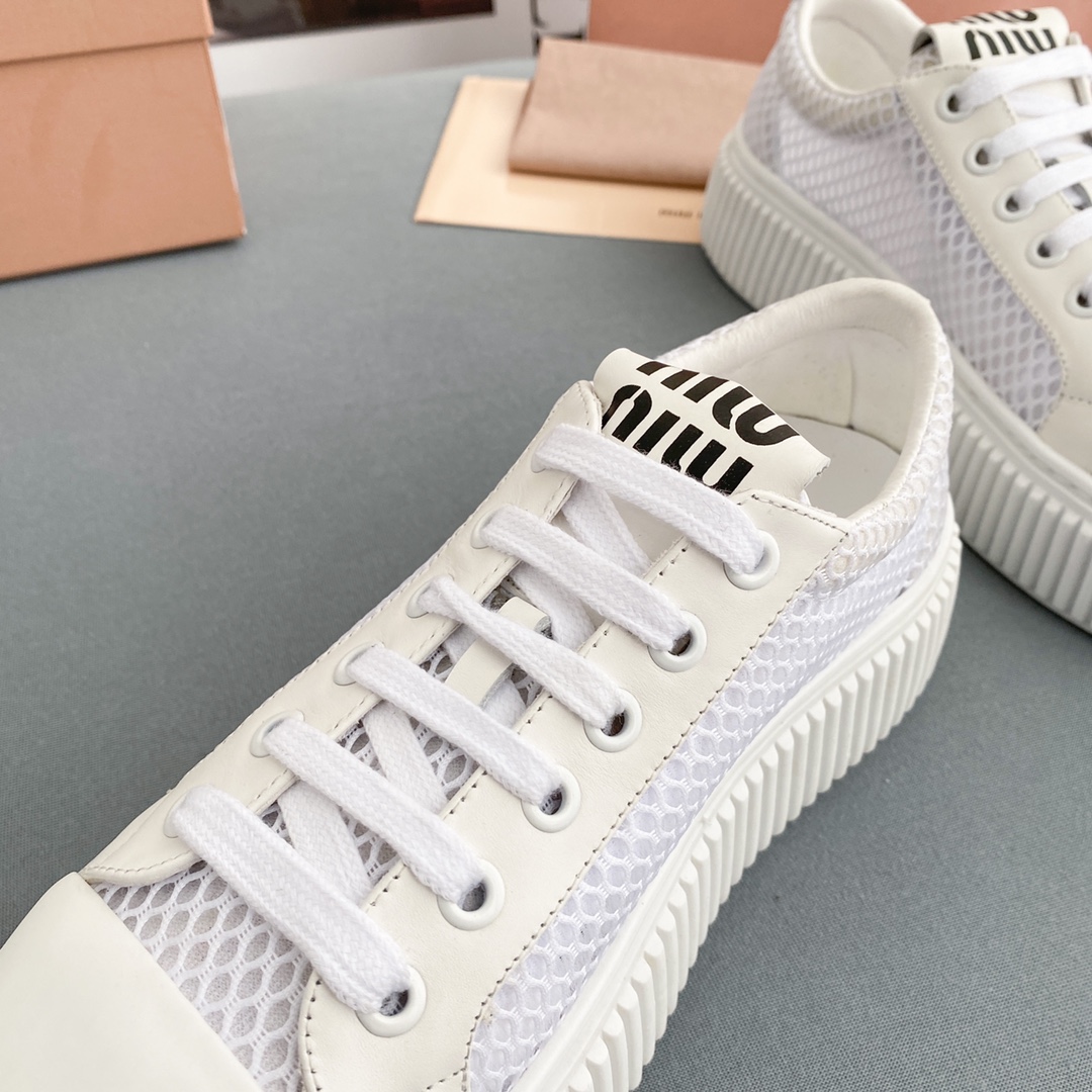 Miu Miu Mesh Flatform Sneakers - PerfectKickZ